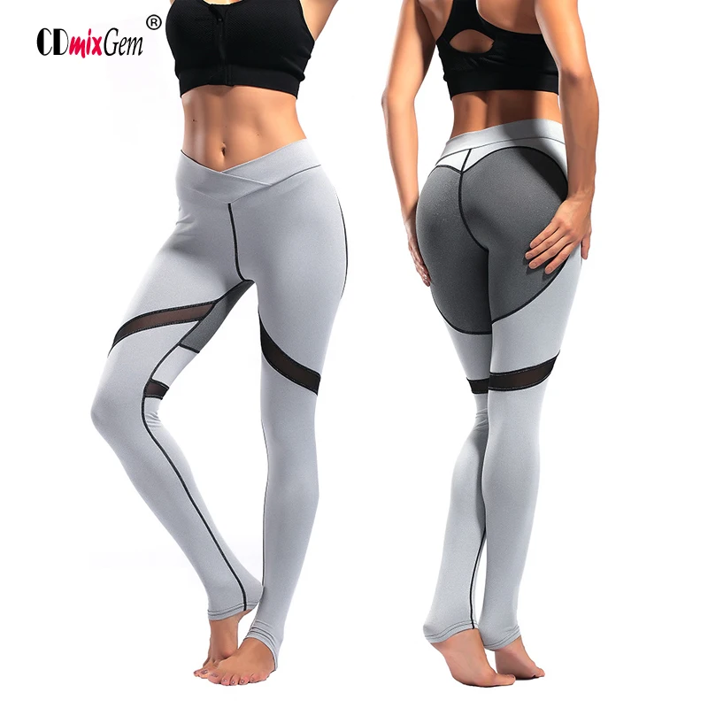 Love splicing yoga pants, European and American hips, high waist