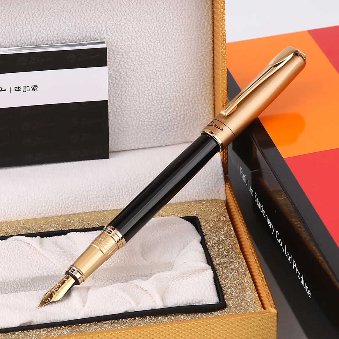 

Free Engraving Pimio Smooth Black and Silver 1.0MM Curved Nib Calligraphy Pen for Painting with Original Gift Box 0.5mm Ink pens