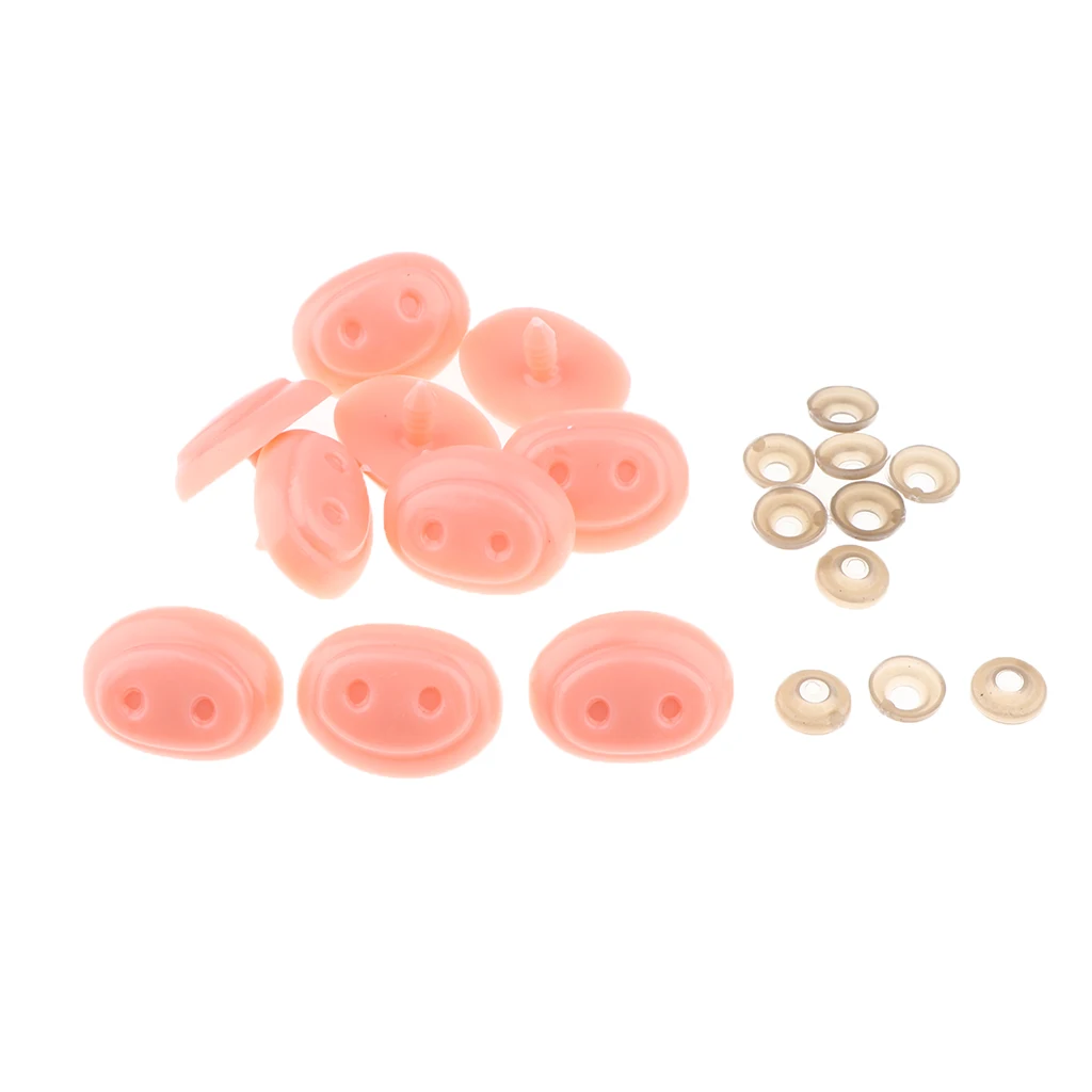 10 Pcs Pink Pig Noses Plastic Safety Parts for Soft Toys & Stuffed Animals Accessories DIY Doll Making piggy Nose