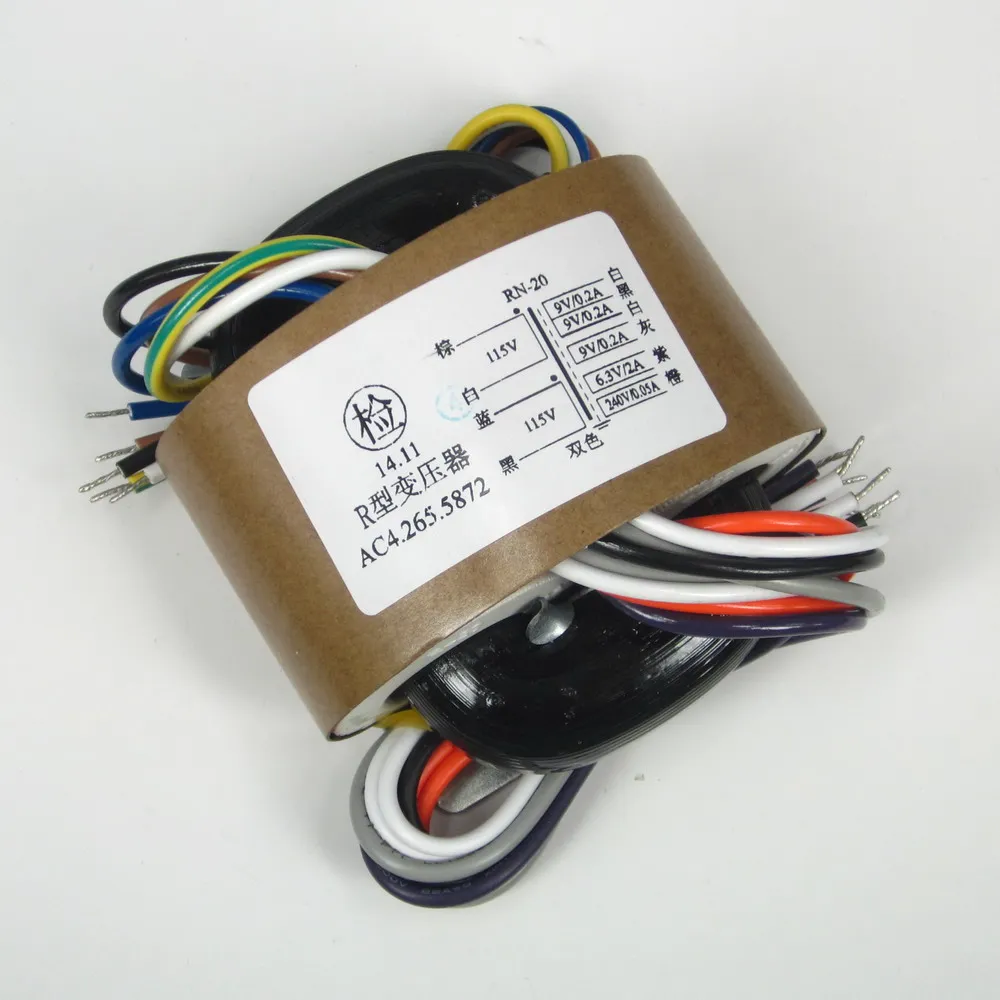 

1pc 30VA 30W 9V*3 + 6.3V + 240V R-Core Transformer for TUBE preamp / DAC / amp