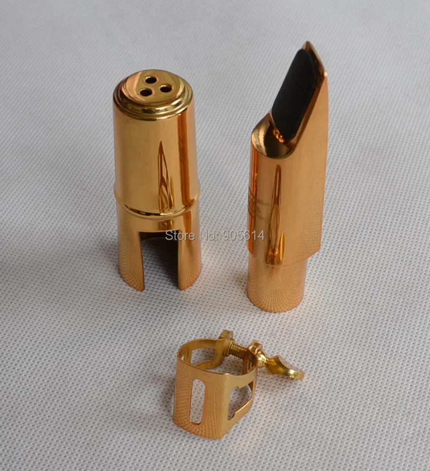 

Gold plated Alto Saxophone Sax Mouthpiece Size # 6