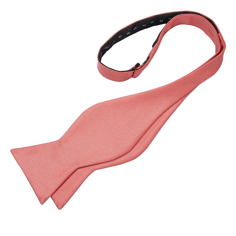 Hi-Tie Шелковый Взрослый мужской галстук-бабочка Классический розовый коралловый галстук-бабочка для мужчин свадебный платок запонки набор персиковый галстук-бабочка