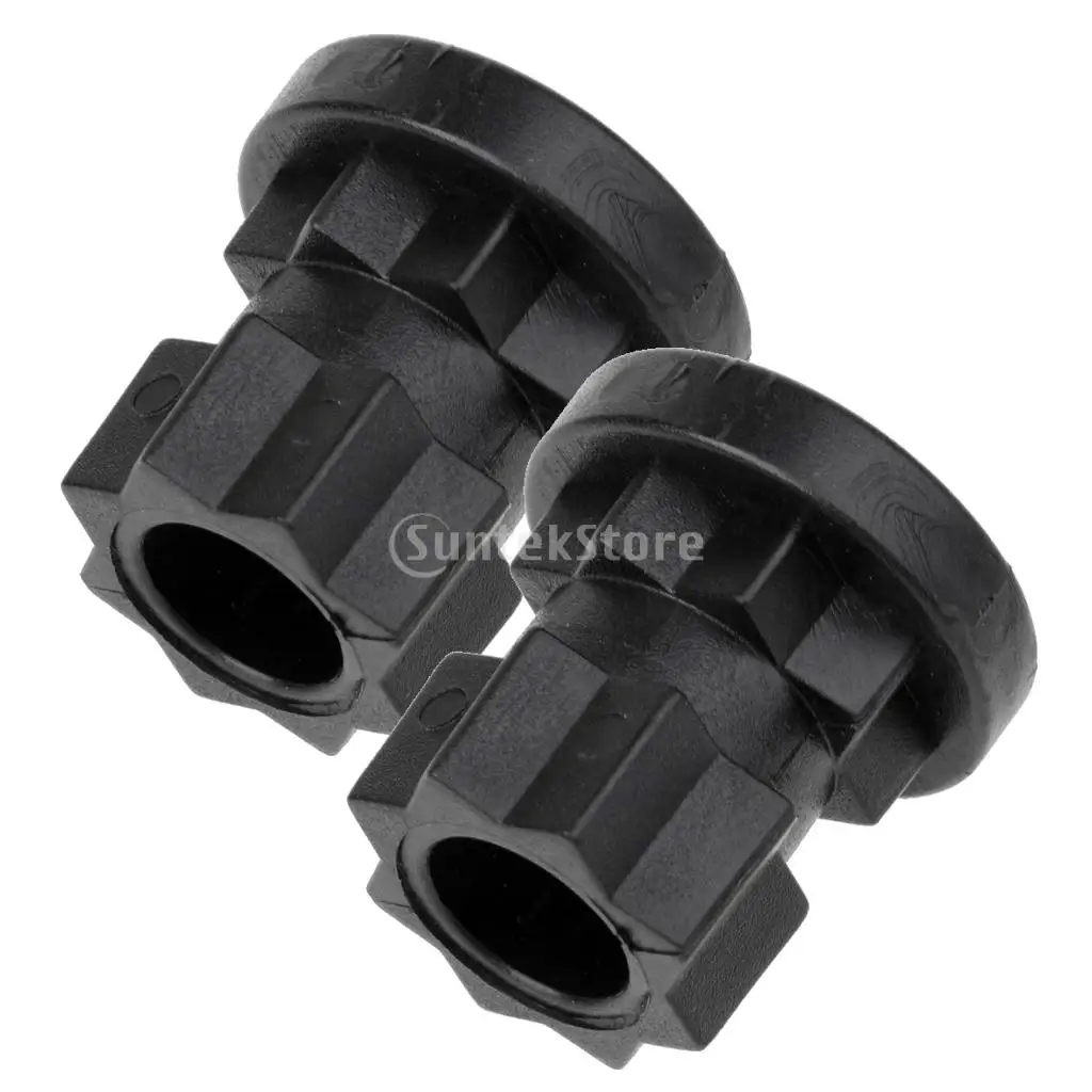 2 Pieces Universal Black Nylon Kayak Canoe Ram Base Mount for Angler Fishing Rod Holder Track System Base Replacement