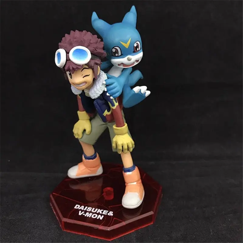 

Anime Digimon Adventure 02 Motomiya Daisuke & Veemon Davis and V-mon 11cm/4" PVC Figure Collection