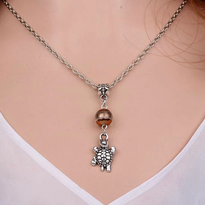 Винтажное серебряное ожерелье чокер с бусинами в виде черепахи|necklace belt|necklace