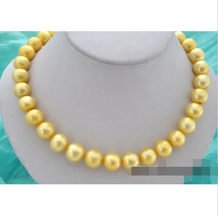 

12-13mm round en freshwater pearl necklace Noble style Natural Fine jewerly