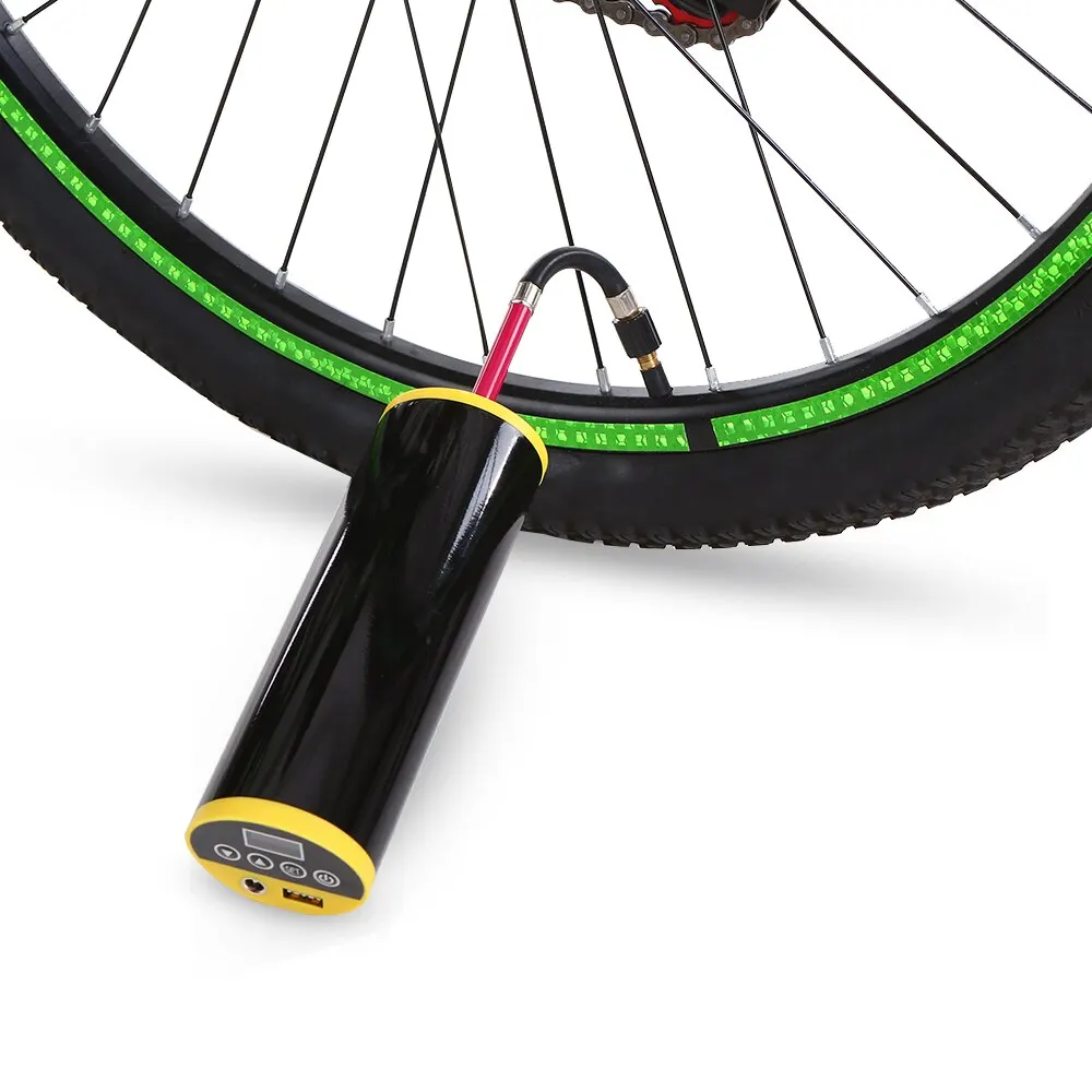 150PSI велосипед электрический насос MTB дорожный мопед мотоцикл автомобиль воздушный насос встроенный датчик аварийный банк питания фонарик с автомобильным зарядным устройством
