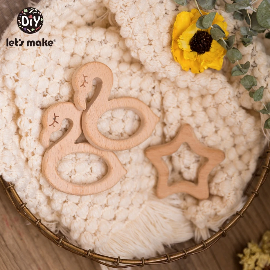 Let's Make Teething Ring Personal Toy 20pc Bunny Rabbit Baby Teether Waldorf Toy Wooden Teether Engraved Eco Friendly Charms