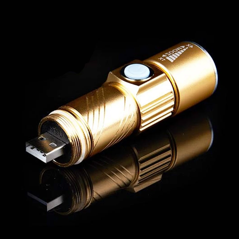 2000 лм Q5 светодиодный водонепроницаемый тактический USB фонарь с масштабированием