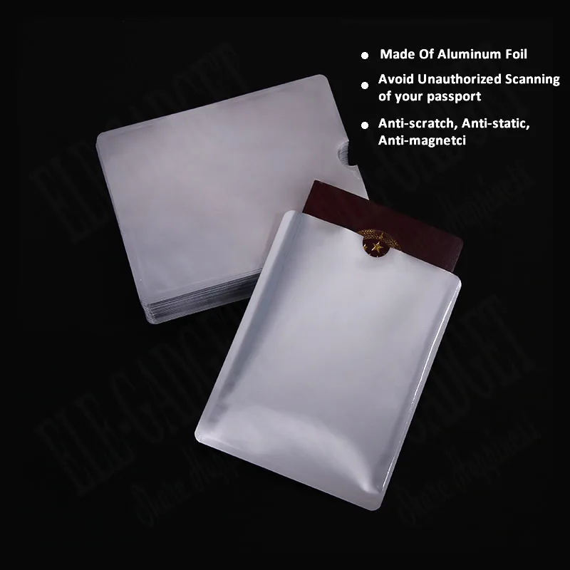 10 шт. анти-сканирования карты рукава паспорт протектор анти-магнитные Алюминий Фольга Портативный банк держатель для карт
