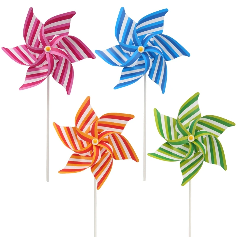 Полосатый ветряная мельница ветряная вертушка домашний сад двора украшения Детские игрушки JUN5-A