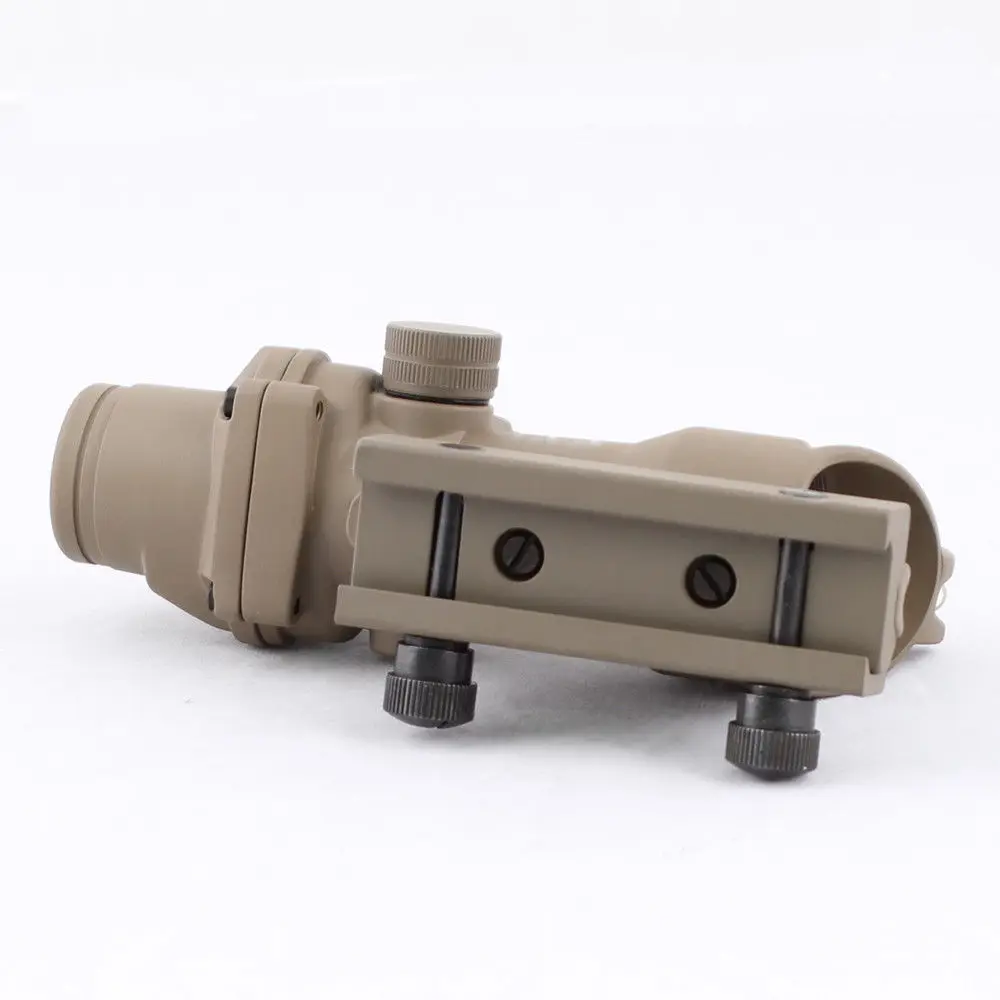 SEIGNEER ACOG Тип 1X32 тактический зеленый/Красный точка зрения настоящий волоконный оптический прицел с Пикатинни