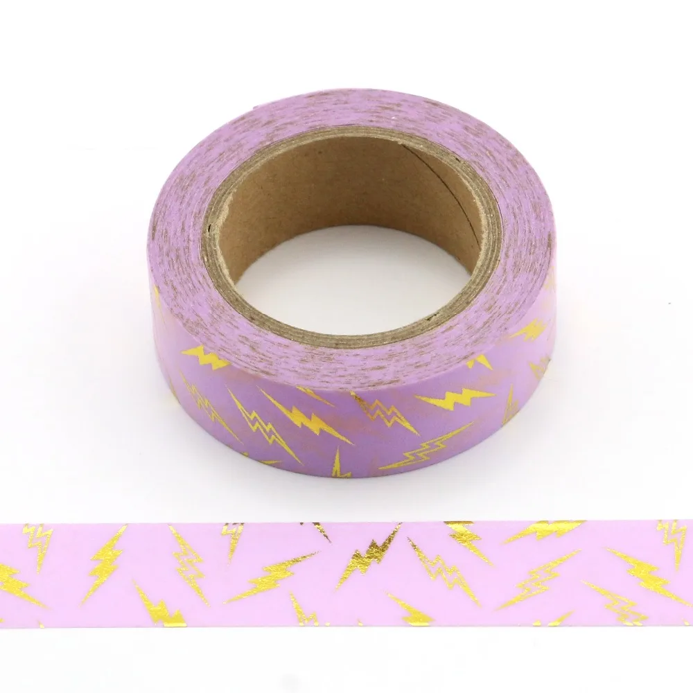 

1pcs15mm*10m lightning hot stamping and paper tape decorative label sticker