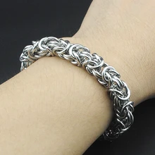 AMUMIU Высокое качество 9 мм серебряная цепь огромный тяжелый длинный канат 316L Нержавеющая сталь Мужская цепь звено браслет HB184