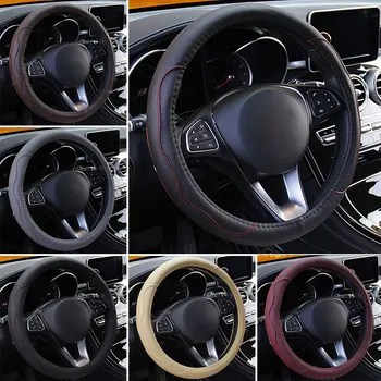 

Vehemo 15 Inch Cars Steering Wheel Covers Dish Sets Accessories Durable Auto Cover Steering Wheel Wrap Breathe Freely