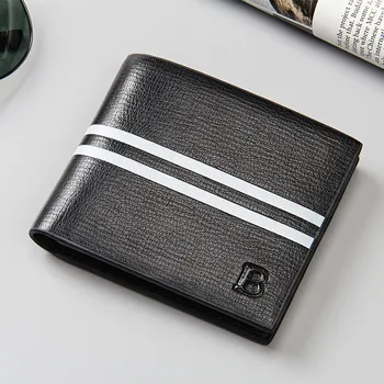 

PU Leather Small Wallet Men Hit-color Short Purse Slim Money Coin Cards Holder Pouch Bag Best Sale-WT