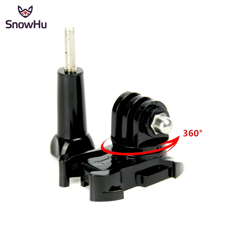 

SnowHu For Gopro accessories 360 Degree Rotate Buckle Base Vertical Surface Mount Adapter for GoPro Hero 6 5 4 for xiaomi GP203