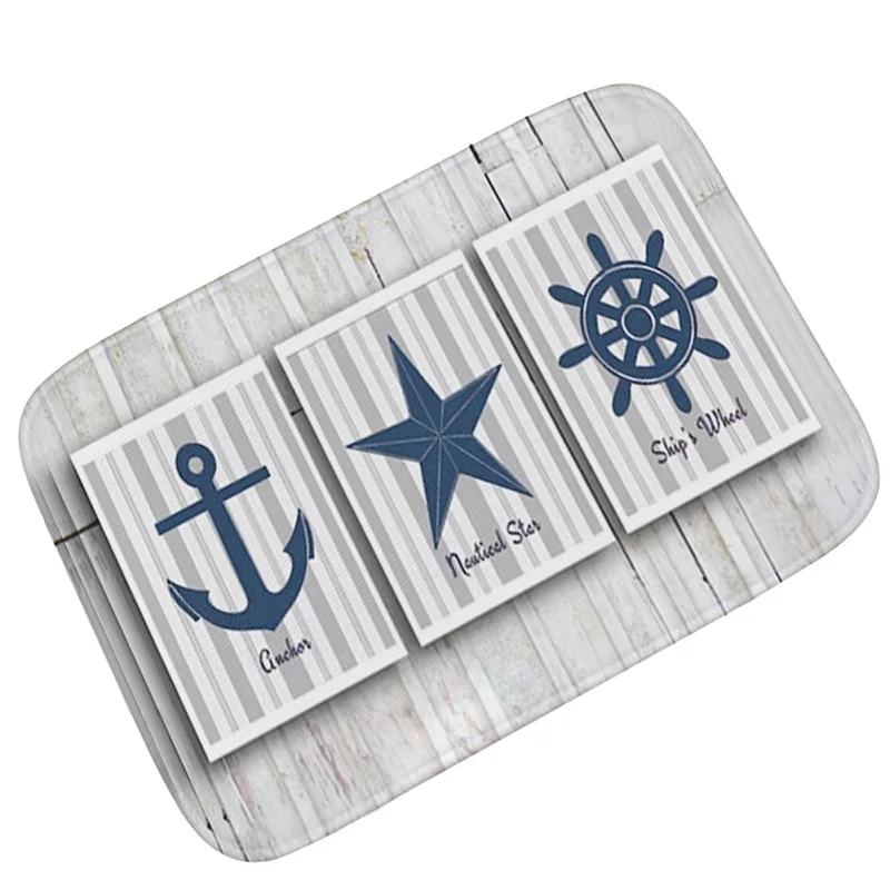 Navy Anchor Carpet Rugs and carpets Modern Carpet Area rug for living room,bathroom Alfombras dormitorio 40x60cm tapetes tapis