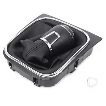 

Auto Car 5-Speed Manual Gear Shift Knob Stick w/ PU Gaiter Boot Cover Fits Volkswagen Golf MK5/6