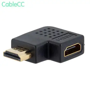 

90 Degree Right Angled HDMI 1.4 Male to Female Extension Adapter Converter