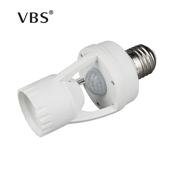 

360 Degrees PIR Induction Infrared Motion Sensor E27 Plug Socket Lamp Base LED Bulb Light Sensor Switch Lamp Holder for Led Lamp