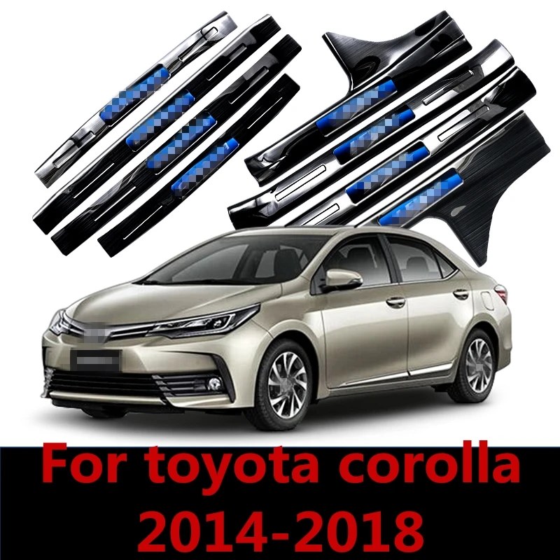 Для toyota corolla 2014 2018 нержавеющая сталь Боковая Накладка на порог педали протектор