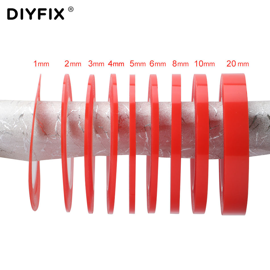  DIYFIX 1 Roll 25M Adhesive Tape Heat Resistant Double-sided Transparent Clear Sticker for Phone LCD Repair Tool 1mm 2mm 3mm 4mm 