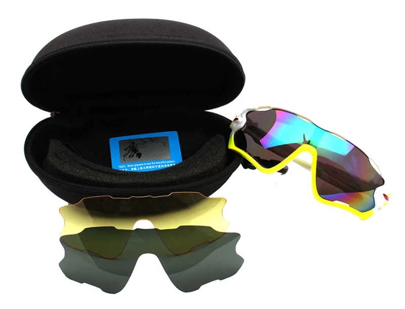 Polarized Cycling Sunglasses Mountain Bike Goggles 3 Lens Outdoor Sport Eyewear MTB Bicycle Riding Driving Gafas Ciclismo AC0173