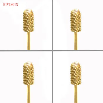 

HIVISOIN Carbide Nail Drill Bit - Large Rounded Top Bit - C (Gold)