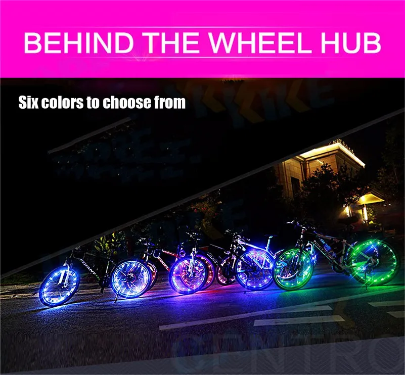Discount WEST BIKING Waterproof 18 LED Mountain Bike Bicycle Wheel Spoke Light USB Charging 2.2M Bike Light Road Cycling Lamp Light 1 Pcs 30