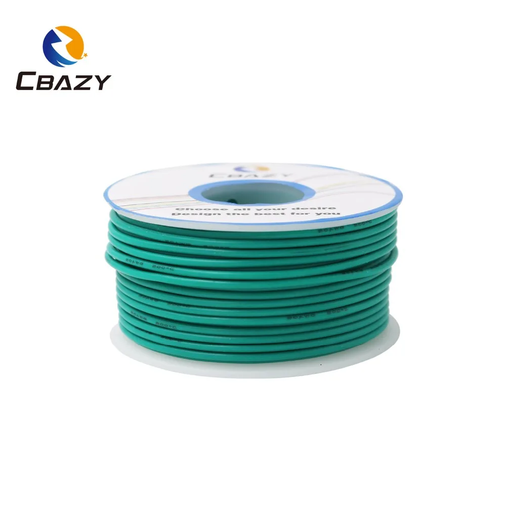 CBAZY силиконовый 24AWG 30 м гибкий силиконовый провод и кабель Луженая медная проволока многожильный провод 10 цветов на выбор DIY проводное соединение