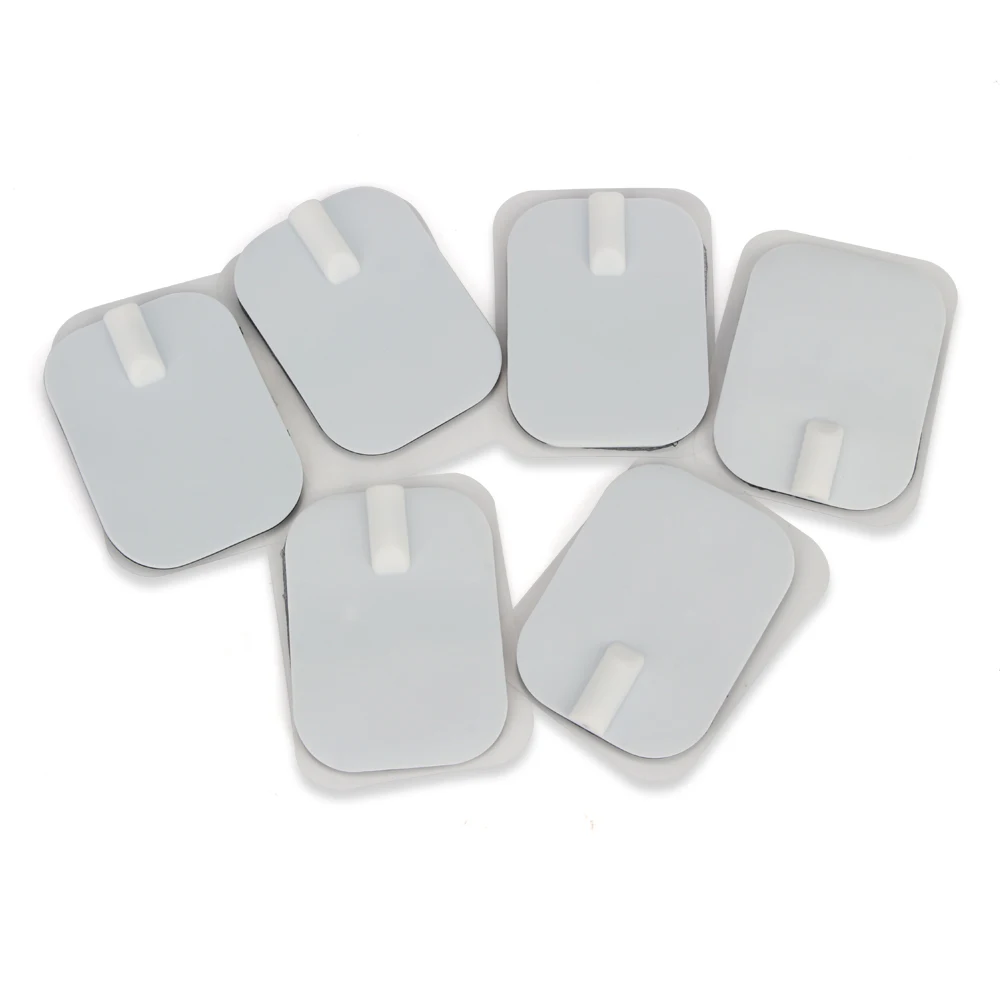 20pcs/lot 4*6cm Pin Type Silica Gel Tens Electrode Pads Tens Unit