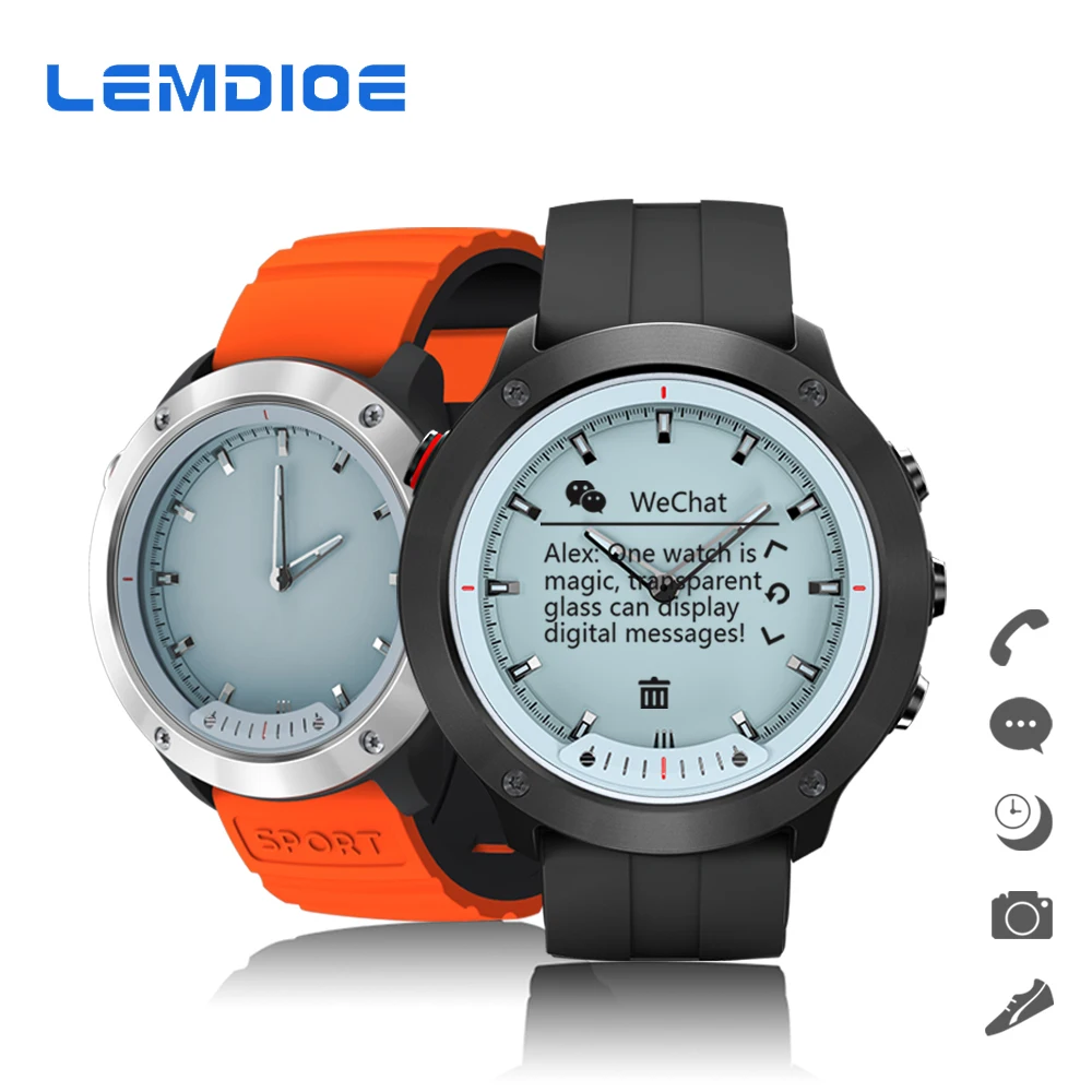 

LEMDIOE Professional Sport Smart Watch Men IP68 5ATM Waterproof Outdoor Smartwatch 10 Days Standby For Android IOS