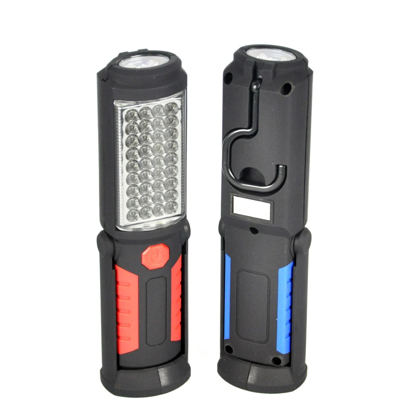 Boruit 3 Вт 36 + 5 светодиодный портативный фонарь супер яркий зарядка через usb свет факела магнитный крючок мобильный запасные аккумуляторы для