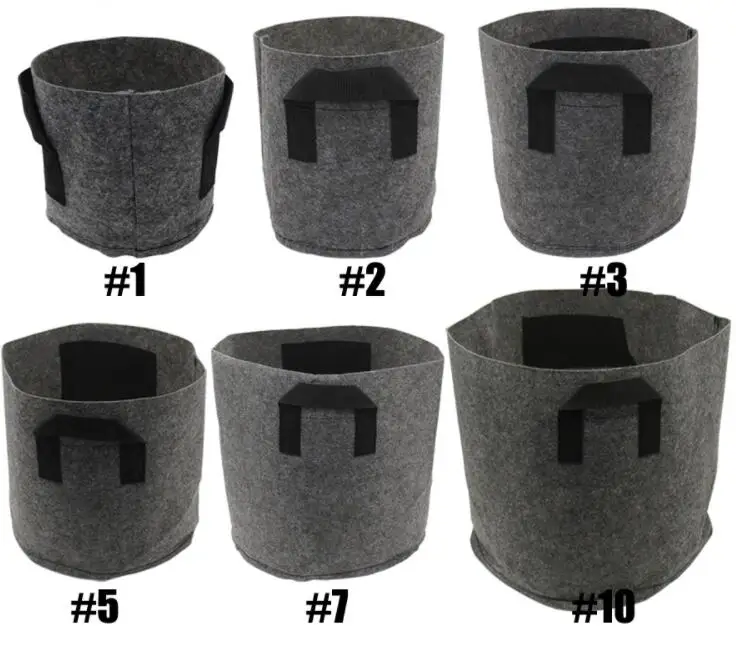 

O-3 colors fang colors Black Thickening Fabric Pot Plant Pouch Root Container Grow Bag Tools Garden Pots Planters Supplies
