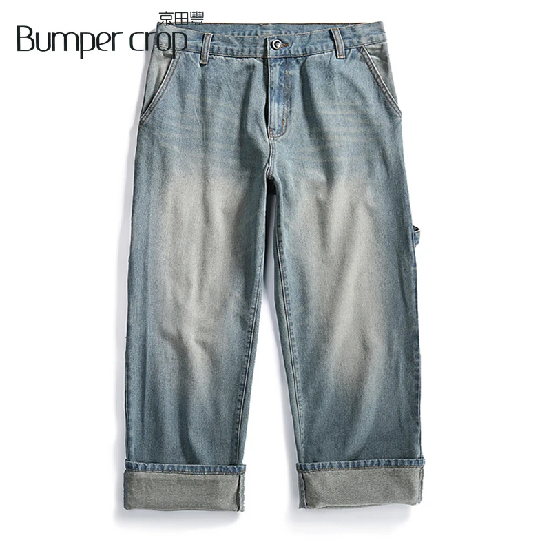 Мужские джинсы BUMPERCROP в стиле хип хоп свободные винтажные дизайнерские с