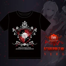 Fate Series Nero Anime Unisex T-shirt Saber Summer Short Sleeve Shirt Impressions TEE Tops Nice Patterns Color Black 1