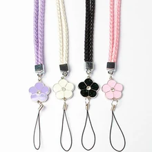 Красочный подвижный ремень для телефона милый цветок телефон бретели для нижнего белья средства ухода за кожей Шеи висит веревка карты USB держатель цепи брелок