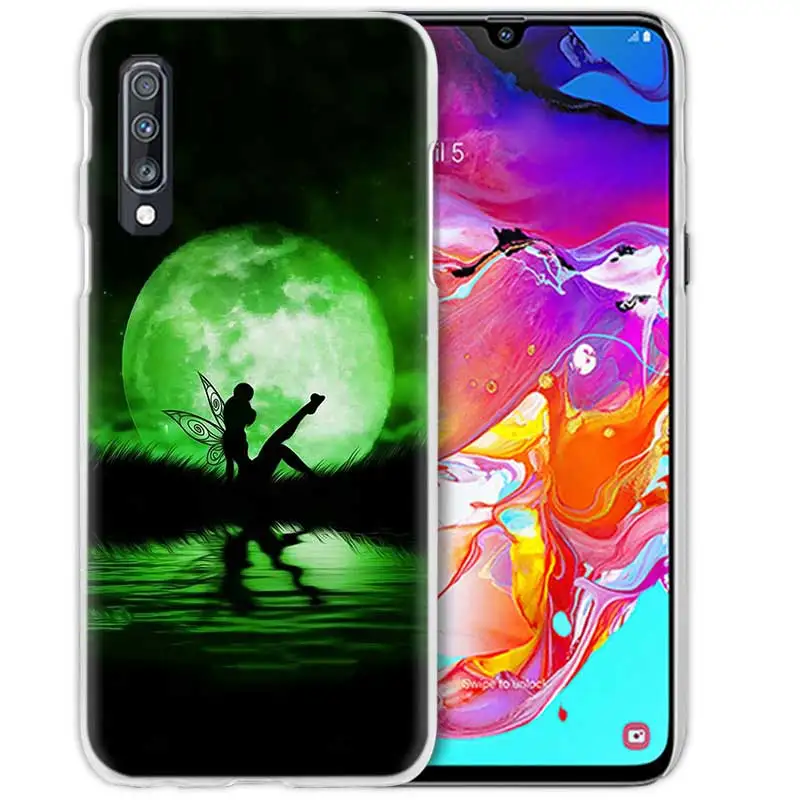Венди Tinkerbell чехол для samsung Galaxy A50 A70 A20e A40 A30 A20 A10 A8 A6 плюс A9 A7 жесткий прозрачный чехол с держателем телефона Coque