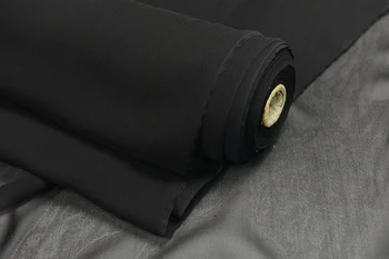 100 см* 114 см Высокое качество свадебное платье Материал черный белый шелк жоржет ткань прозрачная - Цвет: black
