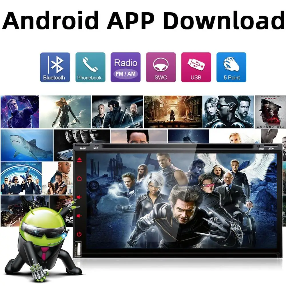Bosion Octa Core 2din android 9 0 автомобильный dvd плеер универсальный GPS навигация аудио стерео