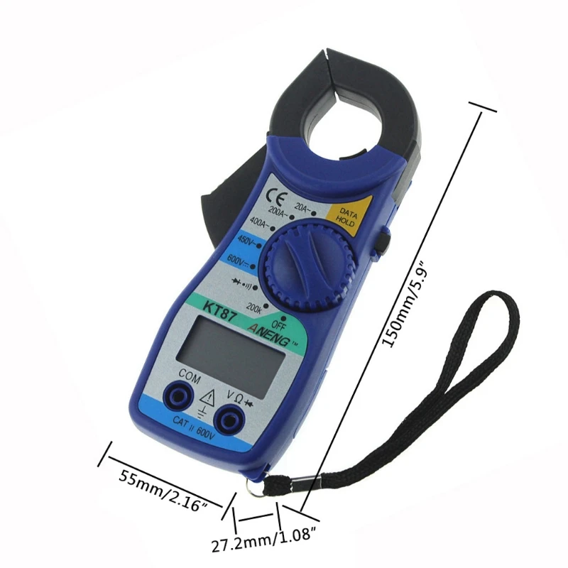 ANENG цифровой мультиметр Ампер клещи токовые клещи AC/DC тестер напряжения Отображение данных мультиметр