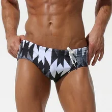 Мужская одежда для плавания, для пляжа, для серфинга, сексуальный купальный костюм, плавки для плавания, летние мужские плавки, шорты с принтом, треугольные трусы