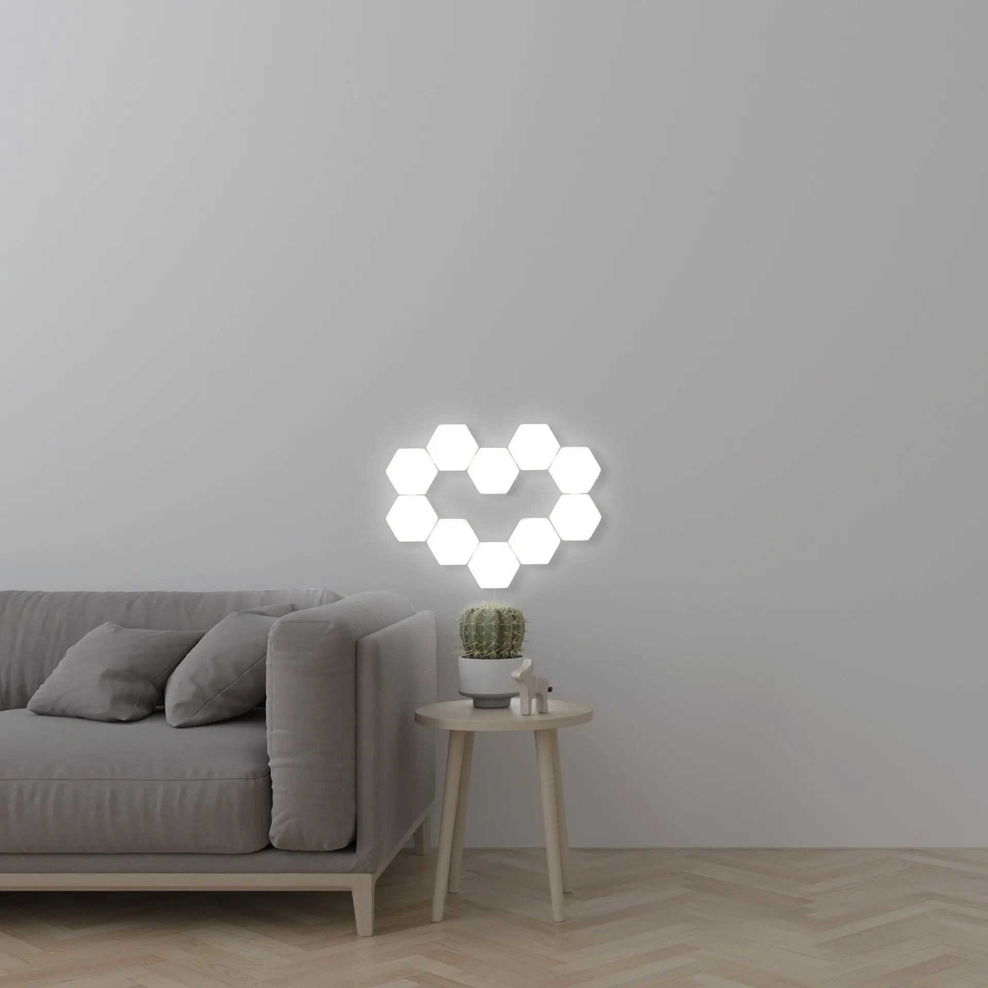 Sensível ao Toque Conduzida da Noite Modular Magnética Criativo Decoração Faça Você Mesmo Lâmpada Painel Novidade Hexagonal 10 Pçs - Set Luz 10 CONDUZIDA Da Noite Luz Modular Magnética Criativo