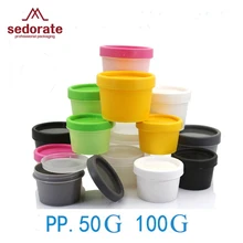Sedorate 10 pçs/lote alta qualidade pp plástico garrafa cosméticos 50g 100 cgream frascos recarregáveis recipientes de garrafa JX001-10