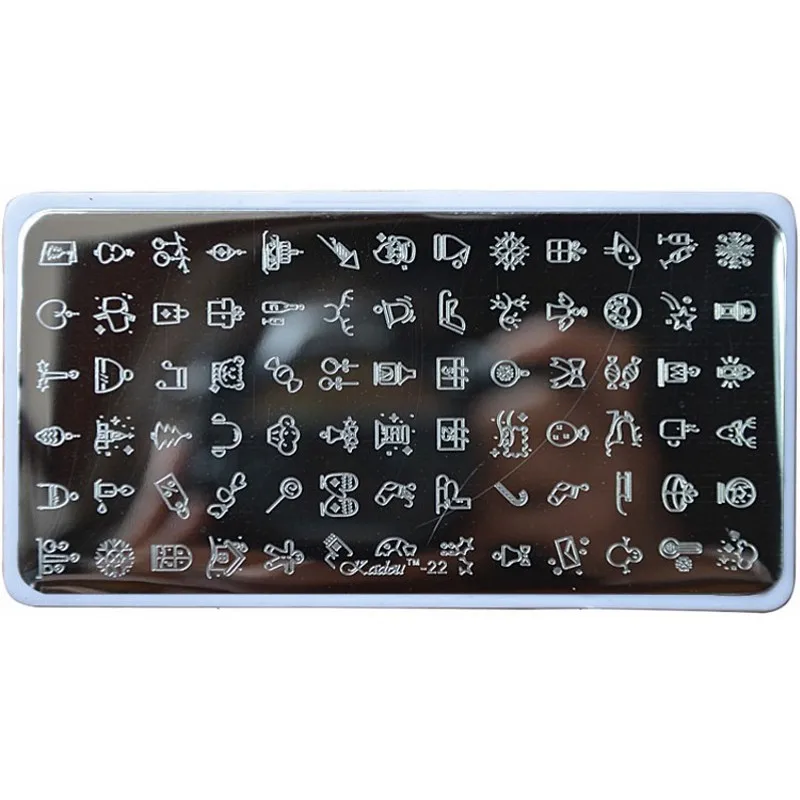6,5*12,5 прямоугольные пластины для штамповки ногтей Рождественский колокольчик Санты шаблон для штамповки ногтей шаблон для штамповки изображения пластины трафареты KD22 - Цвет: 22
