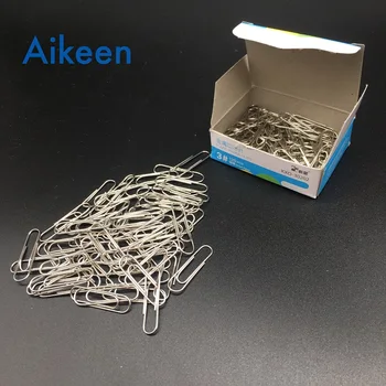 

Office Paper Clips 120Pcs/box 2.8cm Metal Roun Nickel Plated Round Clip, File Organizer Office School Supplies
