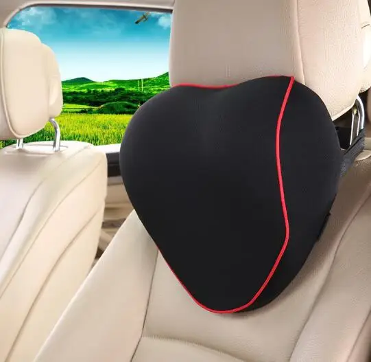 

1PC 3D Space Memory Foam Car Neck Heart Pillow Head Restraint in The Car Headrest Pillow Automobile Auto Neck Pillow Leather