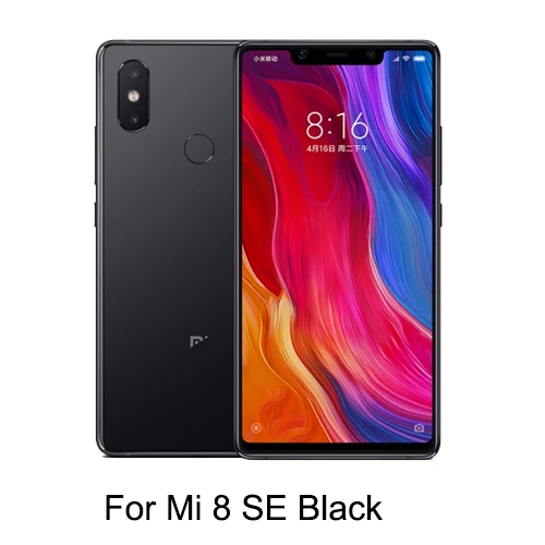 6D полное покрытие экрана Закаленное стекло пленка для Xiao mi 8 mi 8 SE телефон POCOPHONE F1 для Xiao mi A2 Lite красный mi note 6Pro mi X3 mi x2 - Цвет: For Mi8 SE Black