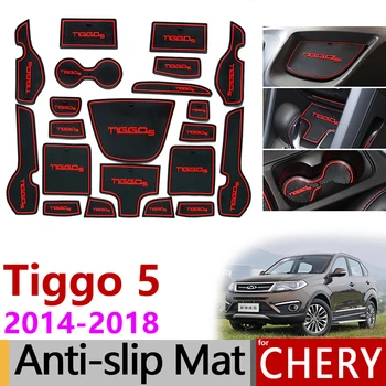 

Anti-Slip Gate Slot Mat Rubber Cup Coaster for Chery Tiggo 5 2014 2015 2016 2017 2018 Grand Tiggo5 Accessories Car Stickers